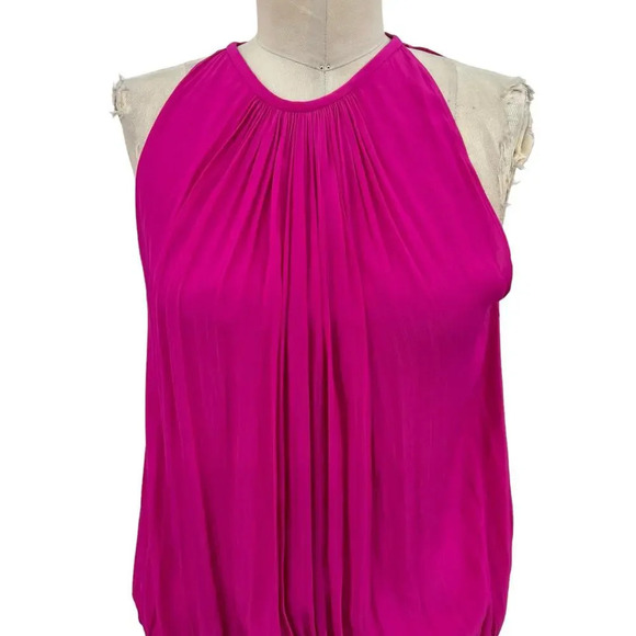 Ramy Brook Paris Sleeveless Dress in Wild Rose‎ Hibiscus Pink Size Medium - Picture 3 of 12